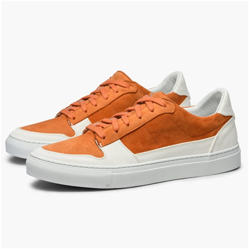 Herrmode trend orange sneakers