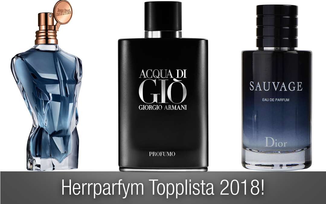 Herrparfym topplista 2018