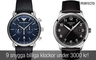 9 snygga & billiga klockor herr UNDER 3000 kr som du måste kolla in!