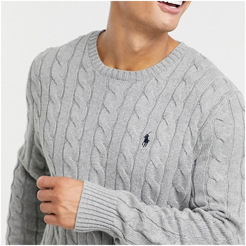 kabelstickad tröja herr Ralph Lauren