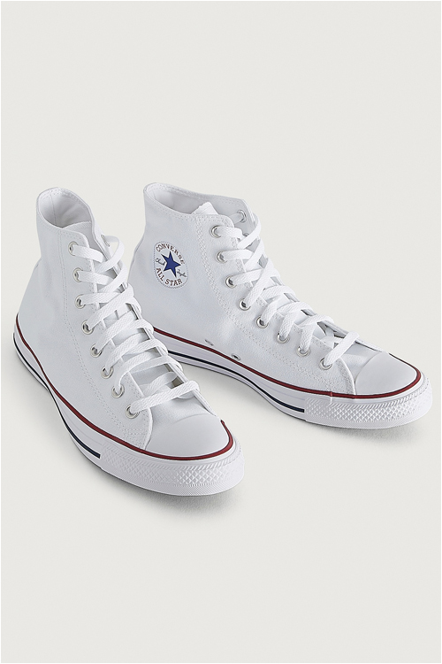 converse höga vita sneakers herr